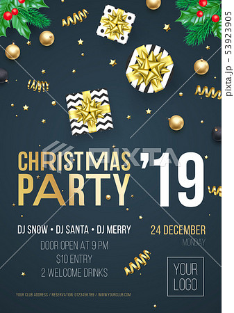 Christmas party vector invitation poster Christmas party vector invitation poster 53923905