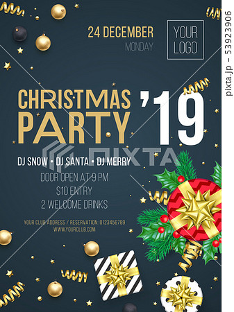 Christmas party vector invitation poster Christmas party vector invitation poster 53923906