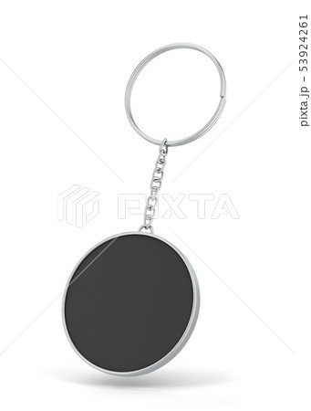 Blank metallic keychain mockup 53924261