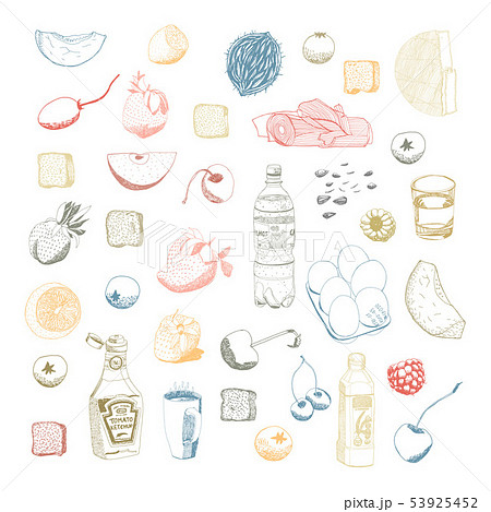 Hand drawn vector food set 53925452