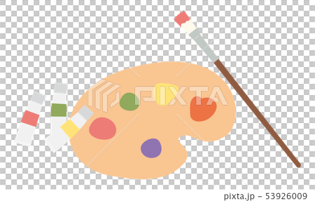 素材-パレットと絵の具 53926009