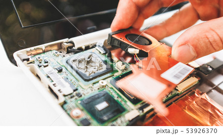 electronic warranty service disassembled laptop 53926370