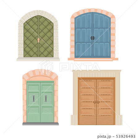 Doors vector vintage doorway front entrance lift entry or elevator indoor house interior 53926493