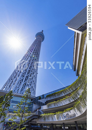 東京スカイツリーと東京ソラマチの風景 東京スカイツリーと東京ソラマチの風景 53926594