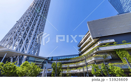 東京スカイツリーと東京ソラマチの風景 53926609