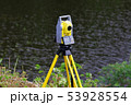 The total station is installed on a tripod 53928554