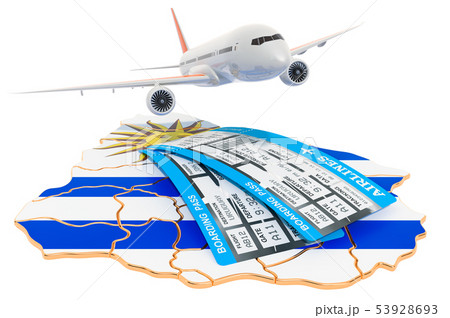 Flights to Uruguay concept. 3D rendering 53928693
