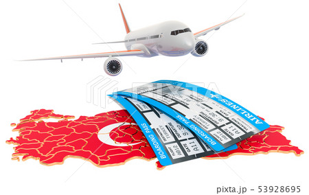 Flights to Turkey concept. 3D rendering 53928695
