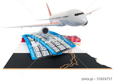 Flights to Egypt concept. 3D rendering 53928757