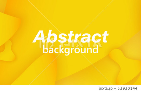 Fluid shapes. Yellow 3D background. 53930144