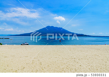 [鹿児島県] 磯ビーチから見た鹿児島湾 53930331