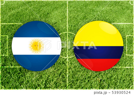Argentina vs Colombia football match 53930524