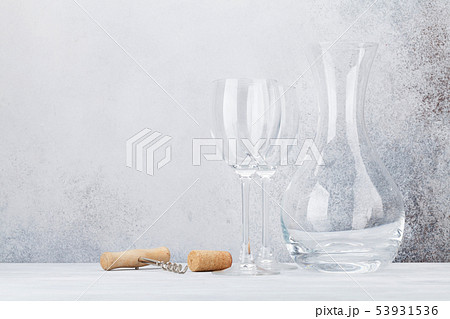 Wine glasses and decanter Wine glasses and decanter 53931536