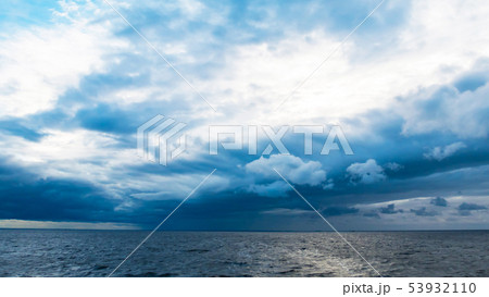 River and cloudy sky 53932110