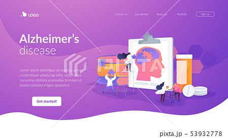Alzheimer disease landing page concept 53932778