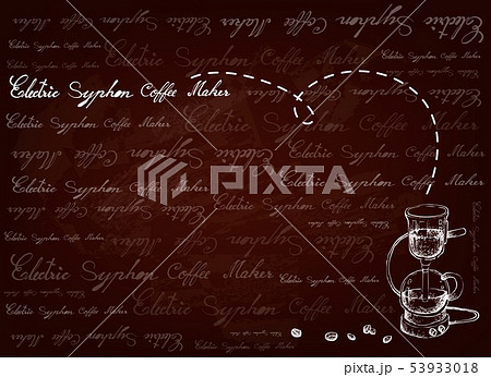 Hand Drawn Background of Syphon Coffee Maker Hand Drawn Background of Syphon Coffee Maker 53933018