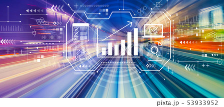 Marketing concept with high speed motion blur 53933952