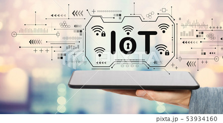 IoT theme with tablet computer IoT theme with tablet computer 53934160