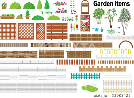 ガーデンアイテムのイラスト素材