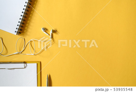 Office desk top view Office desk top view 53935548