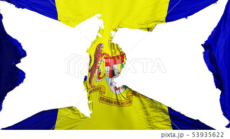 Destroyed Putrajaya city flag Destroyed Putrajaya city flag 53935622