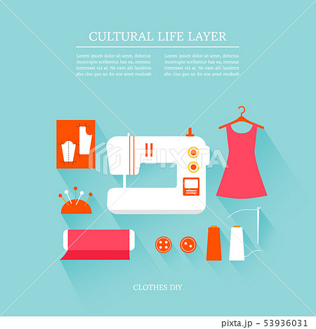 服 ミシン イラスト 53936031