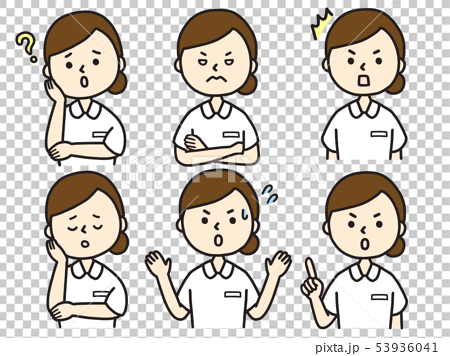 女性看護師表情２のイラスト素材