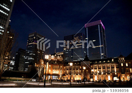 夜景 東京駅 53936056
