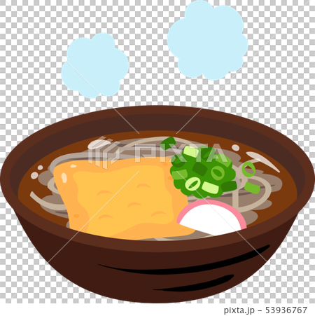 油揚げが乗った蕎麦	 53936767