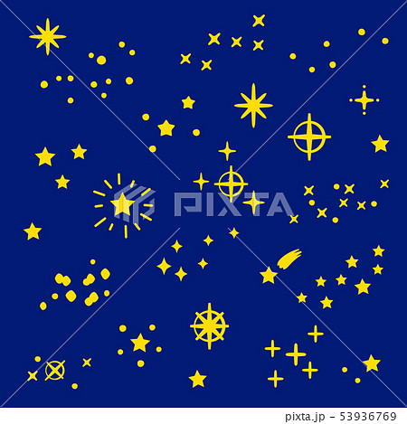 星がたくさんの夜空 53936769