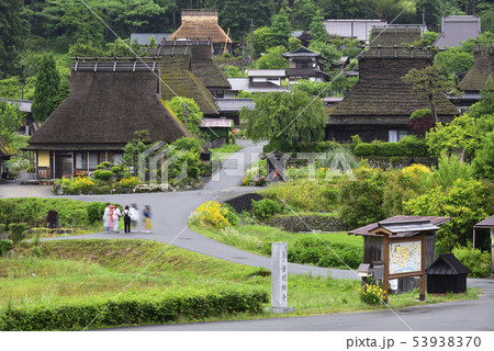 かやぶきの里 夕暮(京都府南丹市美山町) かやぶきの里 夕暮(京都府南丹市美山町) 53938370