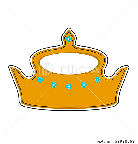 Isolated golden crown icon. Cartoon style Isolated golden crown icon. Cartoon style 53938668