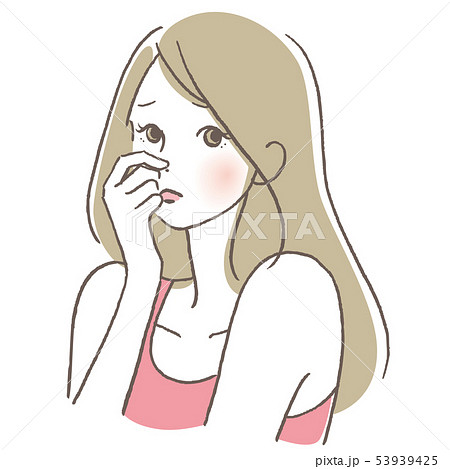 匂いに悩む女性　 53939425
