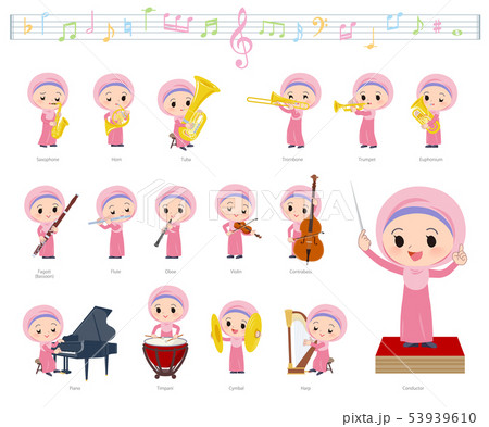 Arab Hijab girl_classic music 53939610