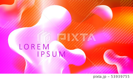 Red background with abstract geometric figures of an oval form of a light shade Red background with abstract geometric figures of an oval form of a light shade 53939755