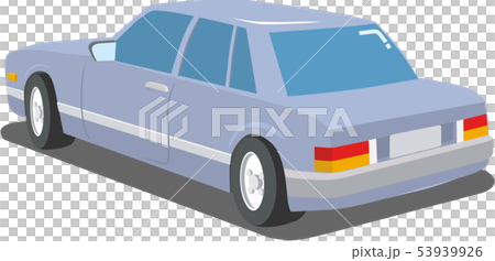 車4クラシカルな角張った自動車のイラスト素材