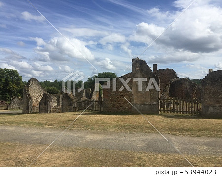 荒廃した町並みの写真素材