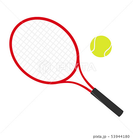 テニスラケットとテニスボールのイラスト のイラスト素材