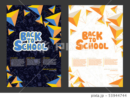 Back to school information poster template design Back to school information poster template design 53944744