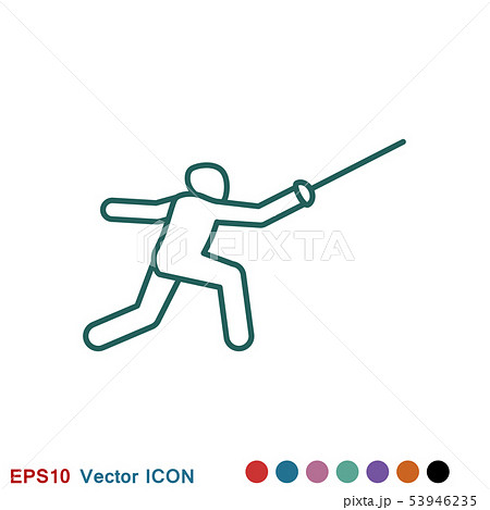 Athlete icon isolated on background vector 53946235
