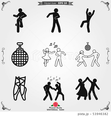 Dancing vector icon. Illustration on background, Dancing vector icon. Illustration on background, 53946382