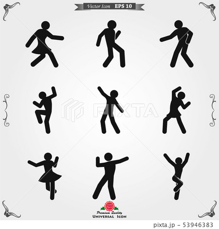 Dancing vector icon. Illustration on background, Dancing vector icon. Illustration on background, 53946383