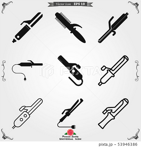 Curler vector icon. Beauty elements, make up, 53946386