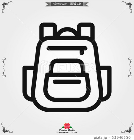 Backpack solid icon. Luggage symbol design, Backpack solid icon. Luggage symbol design, 53946550