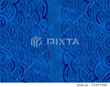 背景素材　布　木綿　藍染 53947066