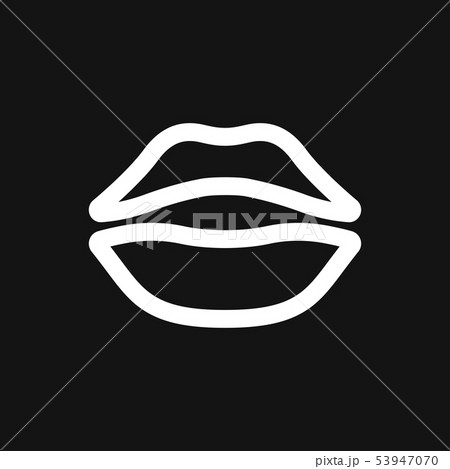 Lips icon, kiss icon, logo, illustration, vector 53947070