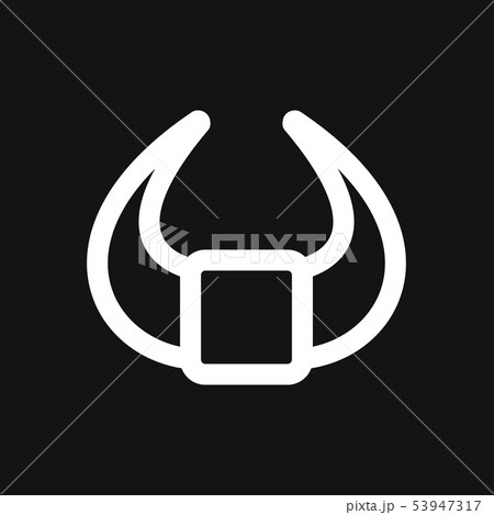 Bull horns icon logo, illustration, vector sign 53947317