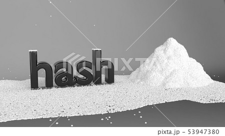 Password hash with salt crypt function concept 3d illustration 53947380