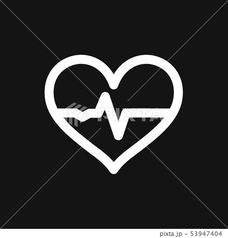 Heartbeat icon logo, illustration, vector sign 53947404