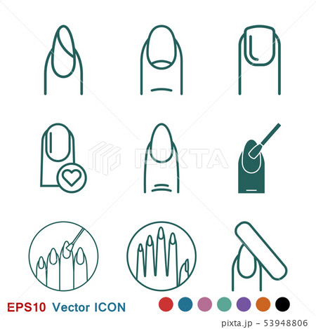 Nail Icon Logo Illustration Vector Sign Symbolのイラスト素材